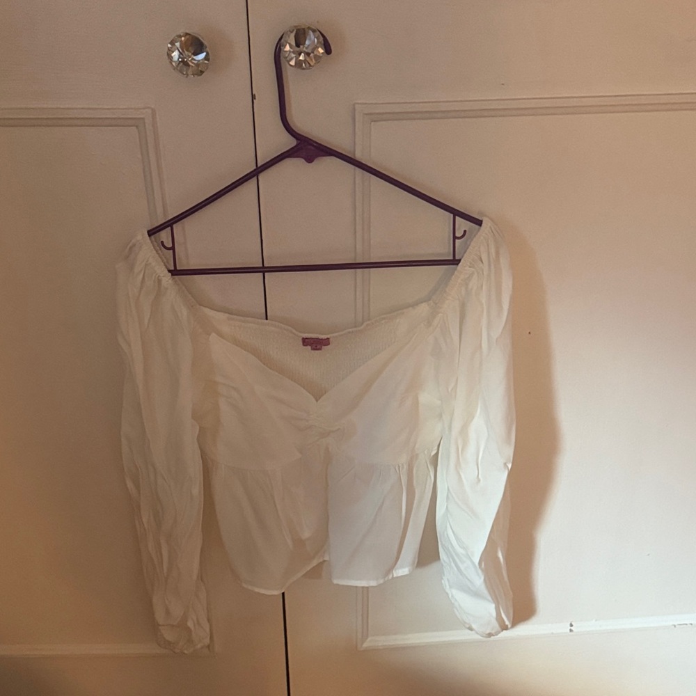 Macy's White Off-Shoulder Blouse